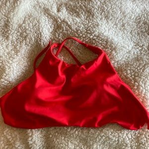 Rip Curl red halter swim top